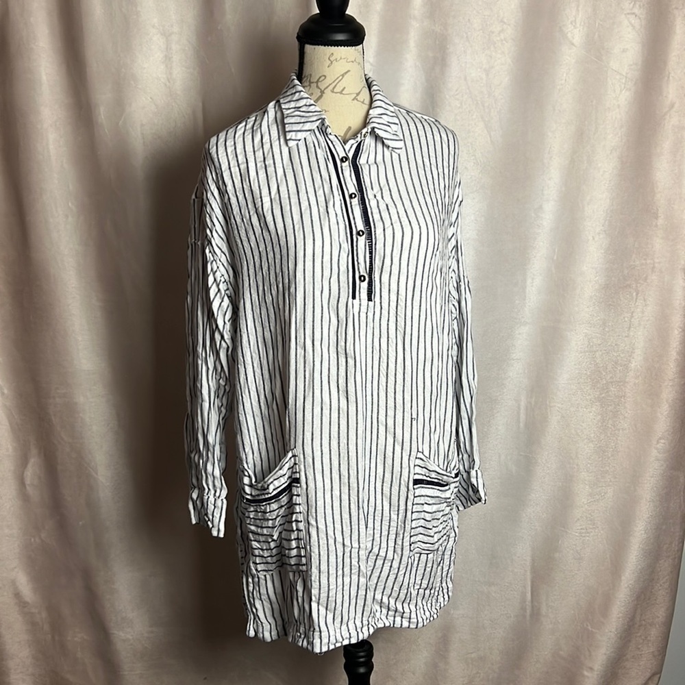 Lilka Anthropologie Striped Cover Up Dress Small